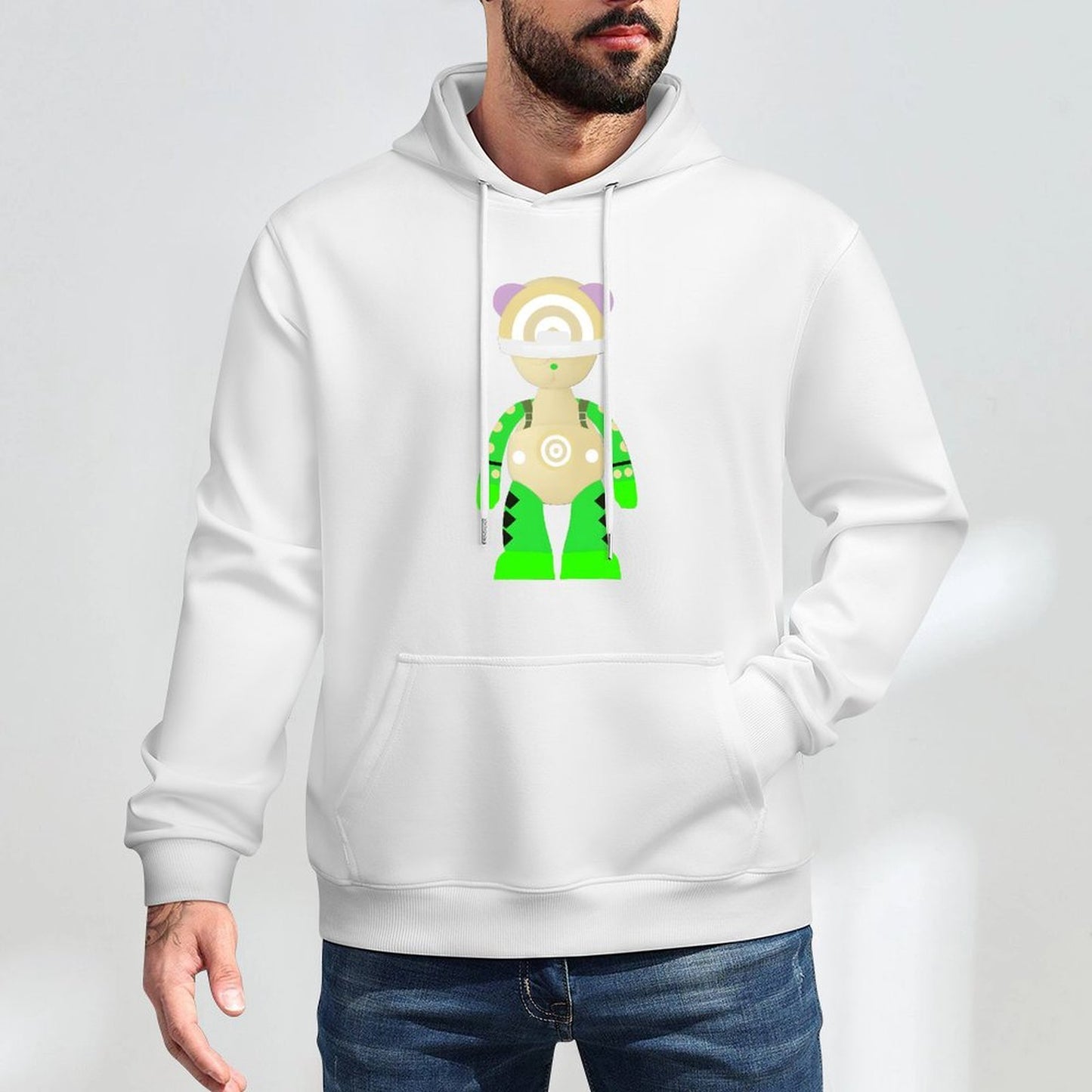Hoodie Front PatternVintage Clean Edges