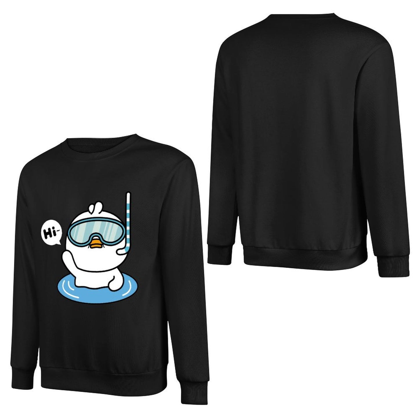 Front Patterned Long Sleeve TopRecycled Printing