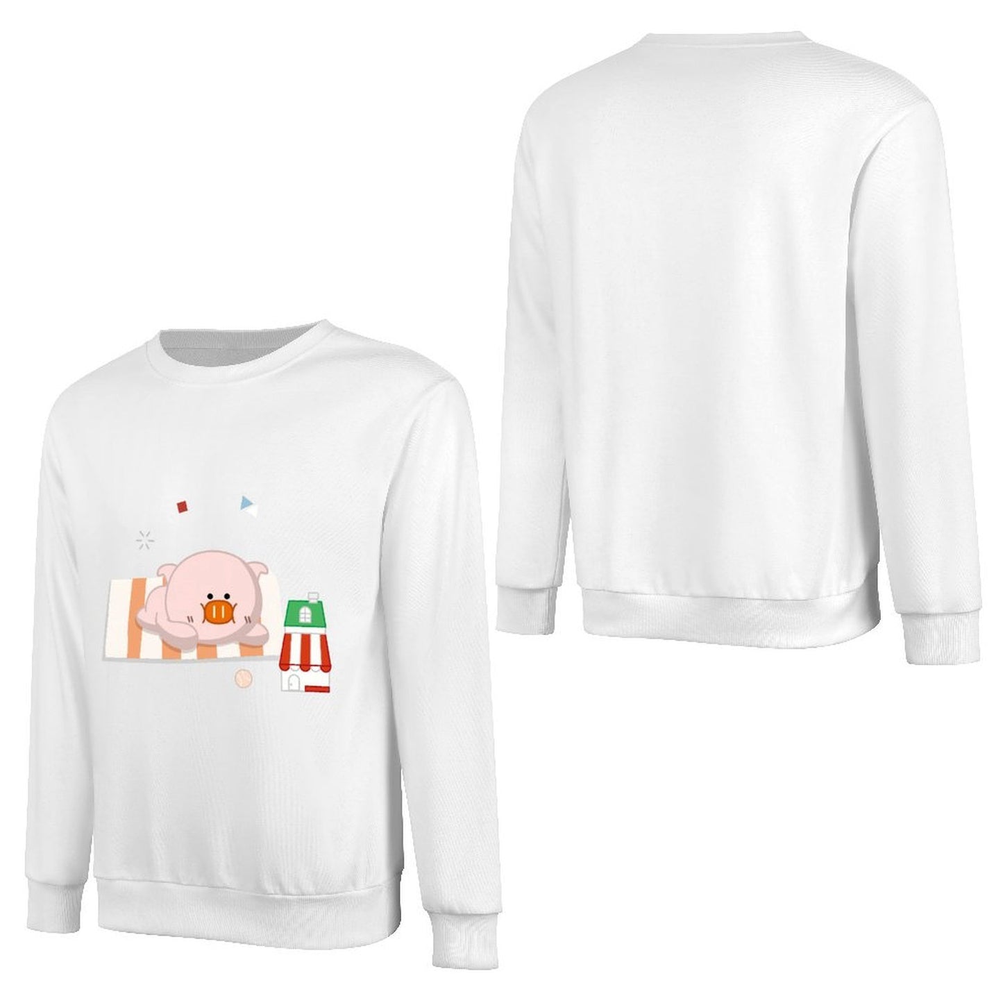 Front Patterned Long Sleeve TopSoft LooseFit