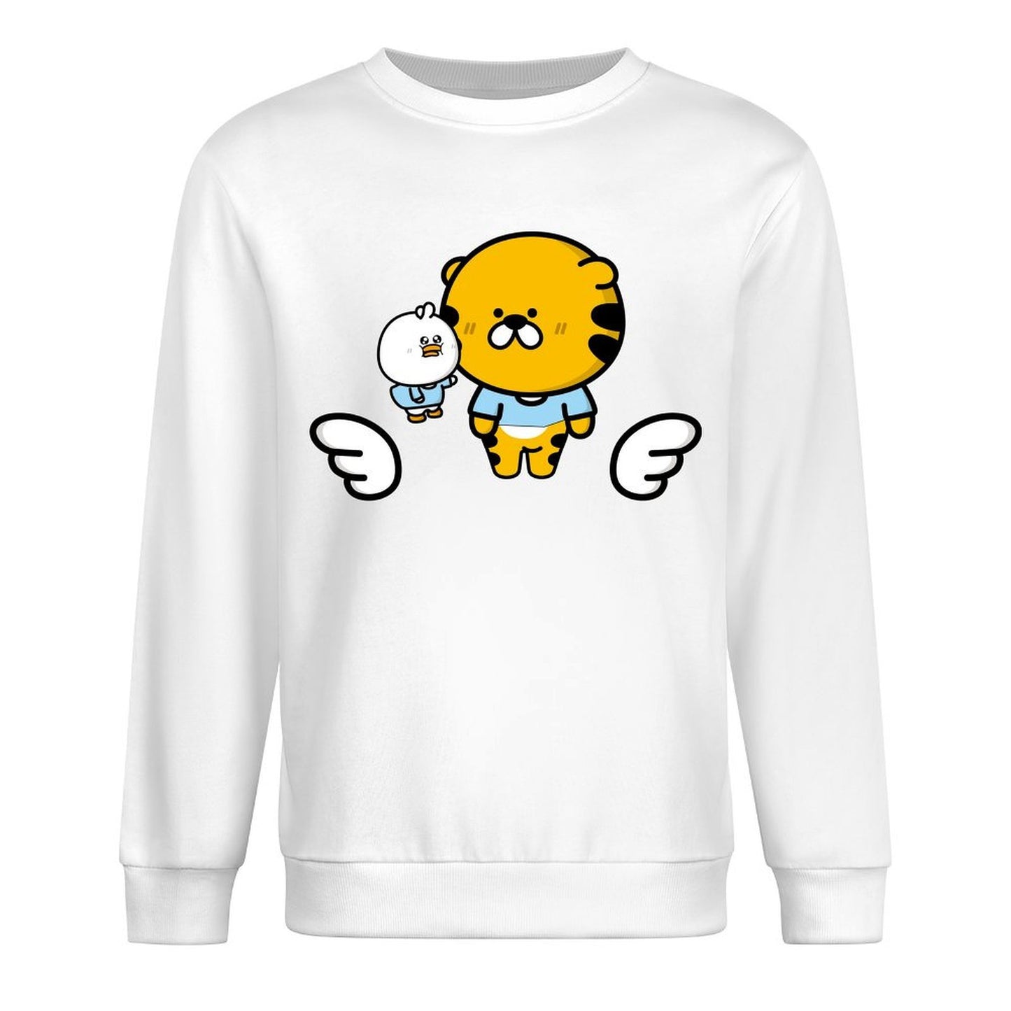 Front Patterned Long Sleeve TopSolid Heat-Transfer