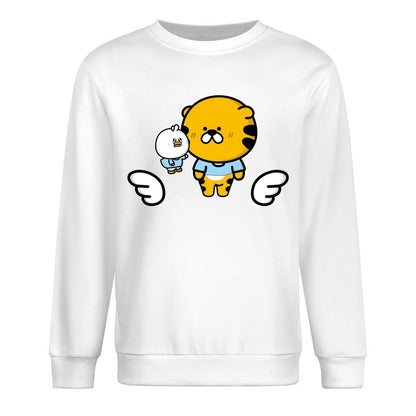 Front Patterned Long Sleeve TopSolid Heat-Transfer