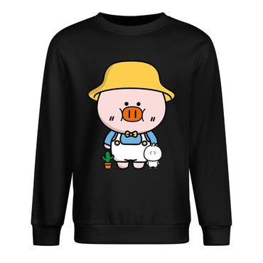 Front Patterned Long Sleeve TopCrew Neck EverydaySeries