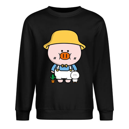 Front Patterned Long Sleeve TopCrew Neck EverydaySeries