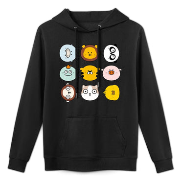 Front Graphic HoodiesBatch-Printed Plain