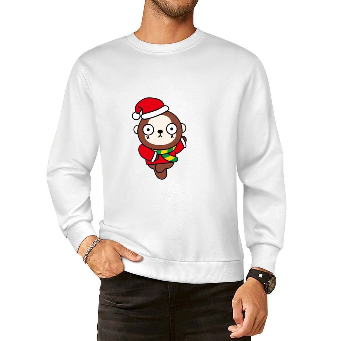 Front Patterned Long Sleeve TopEco / Sustainable Crew Neck