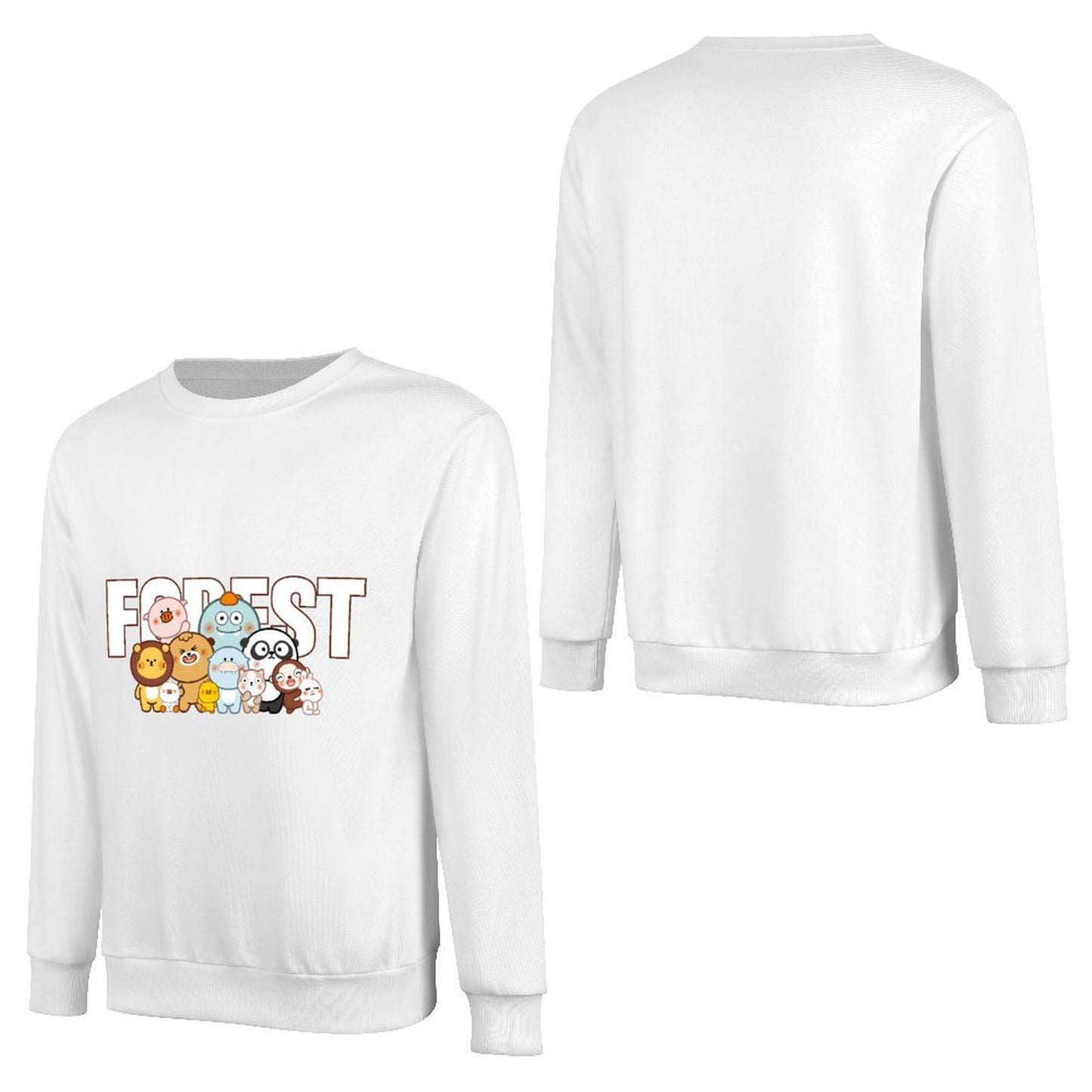 Front Patterned Long Sleeve TopComfort Essential