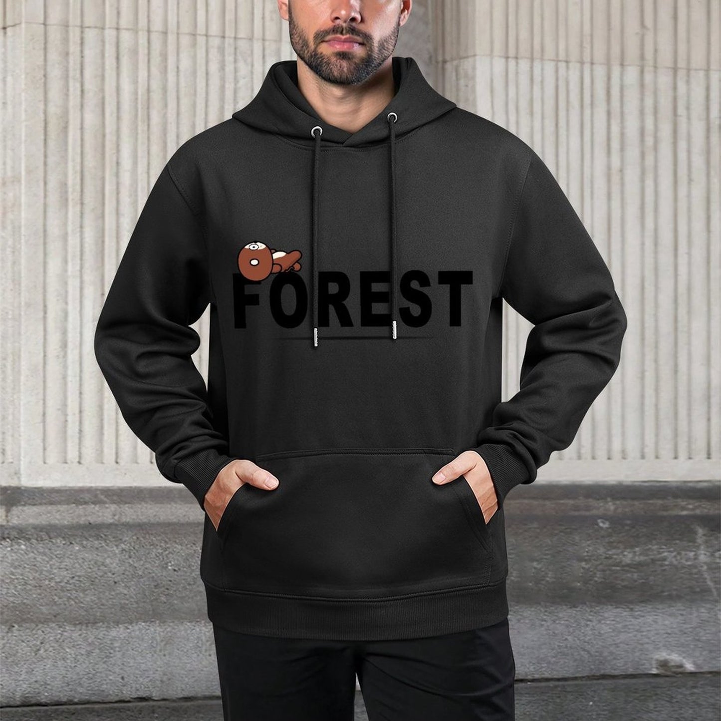 ClassicFit Sleek Front Graphic Hoodies