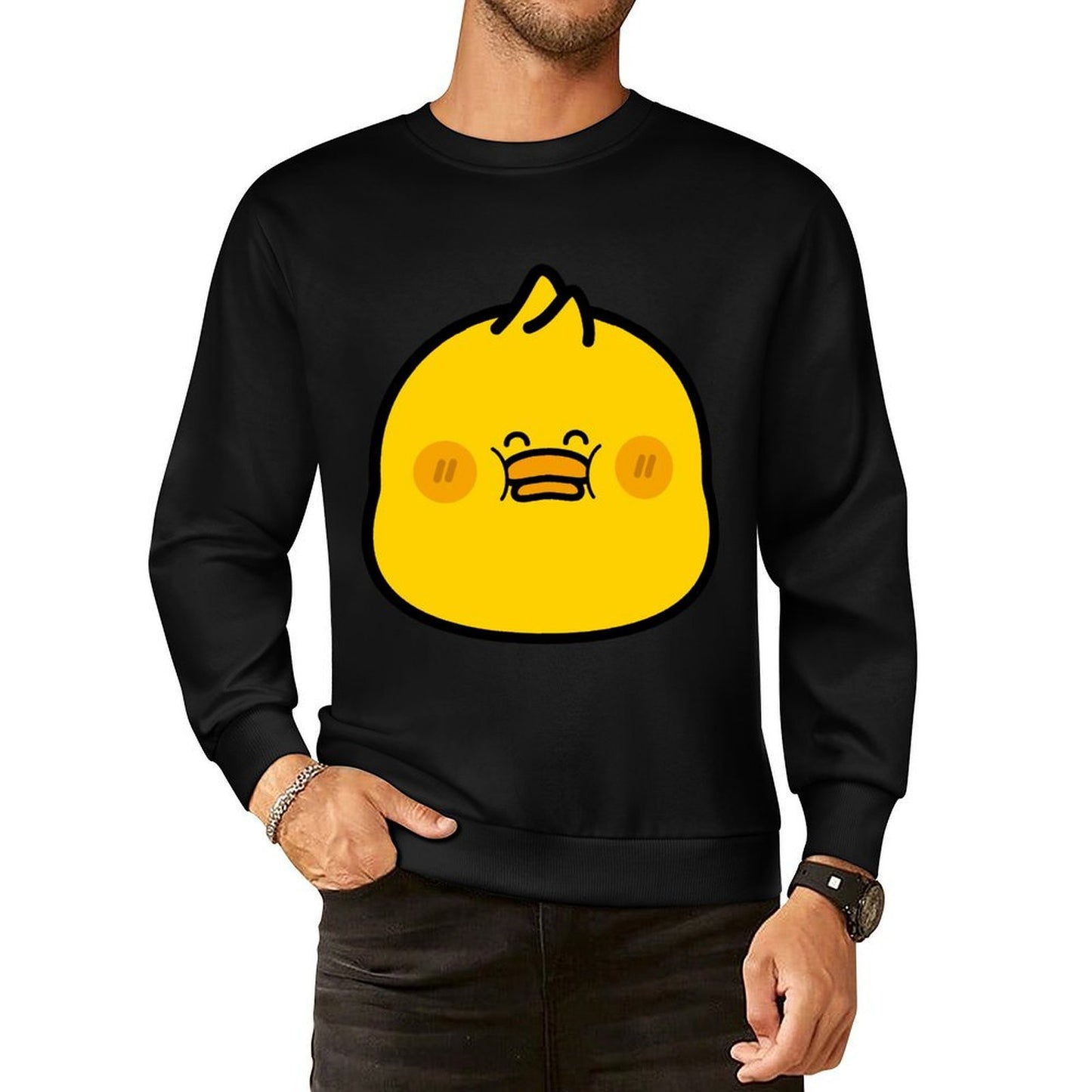 Front Patterned Long Sleeve TopMinimal ActiveWear