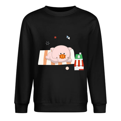 Front Patterned Long Sleeve TopSoft LooseFit