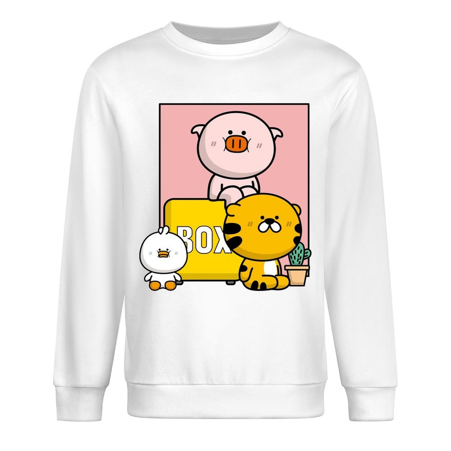 Front Patterned Long Sleeve TopUnisex SoftLine