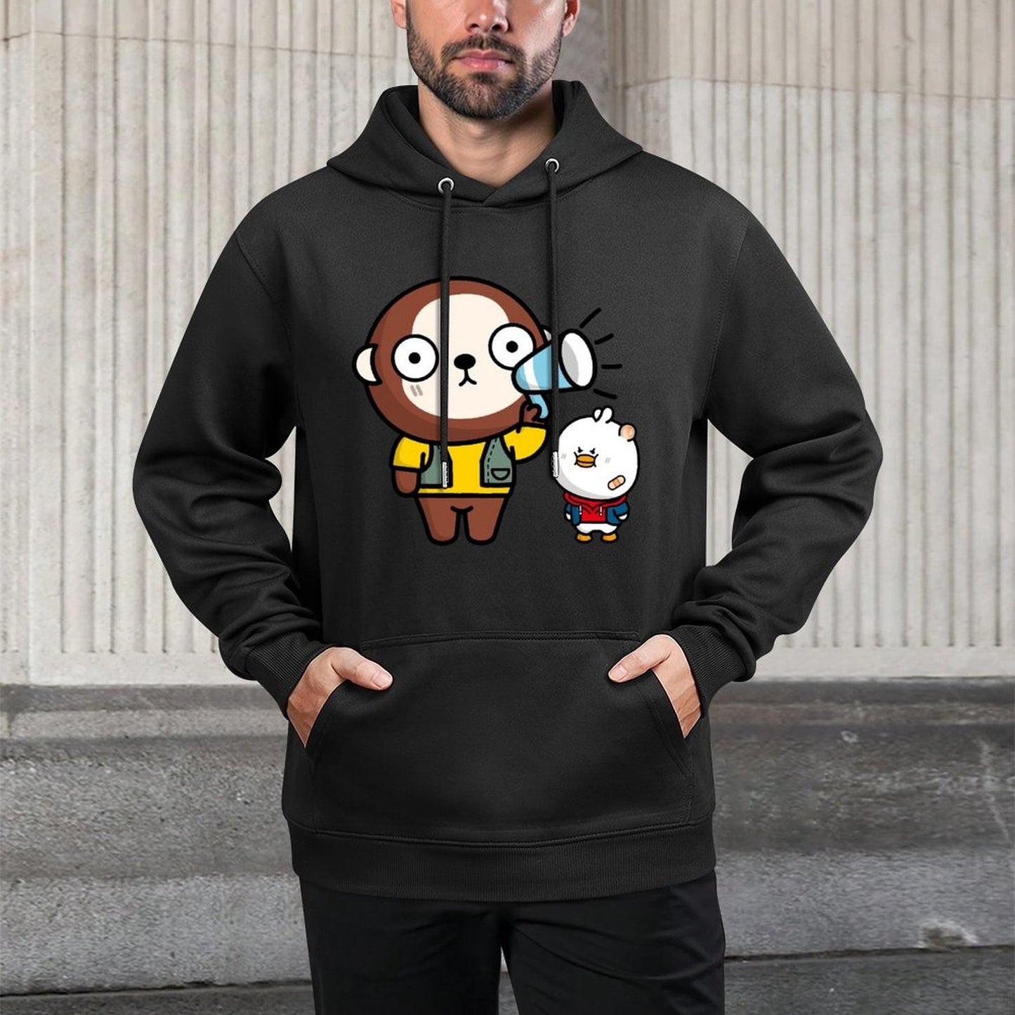 Oversized Casual Front Graphic Hoodies