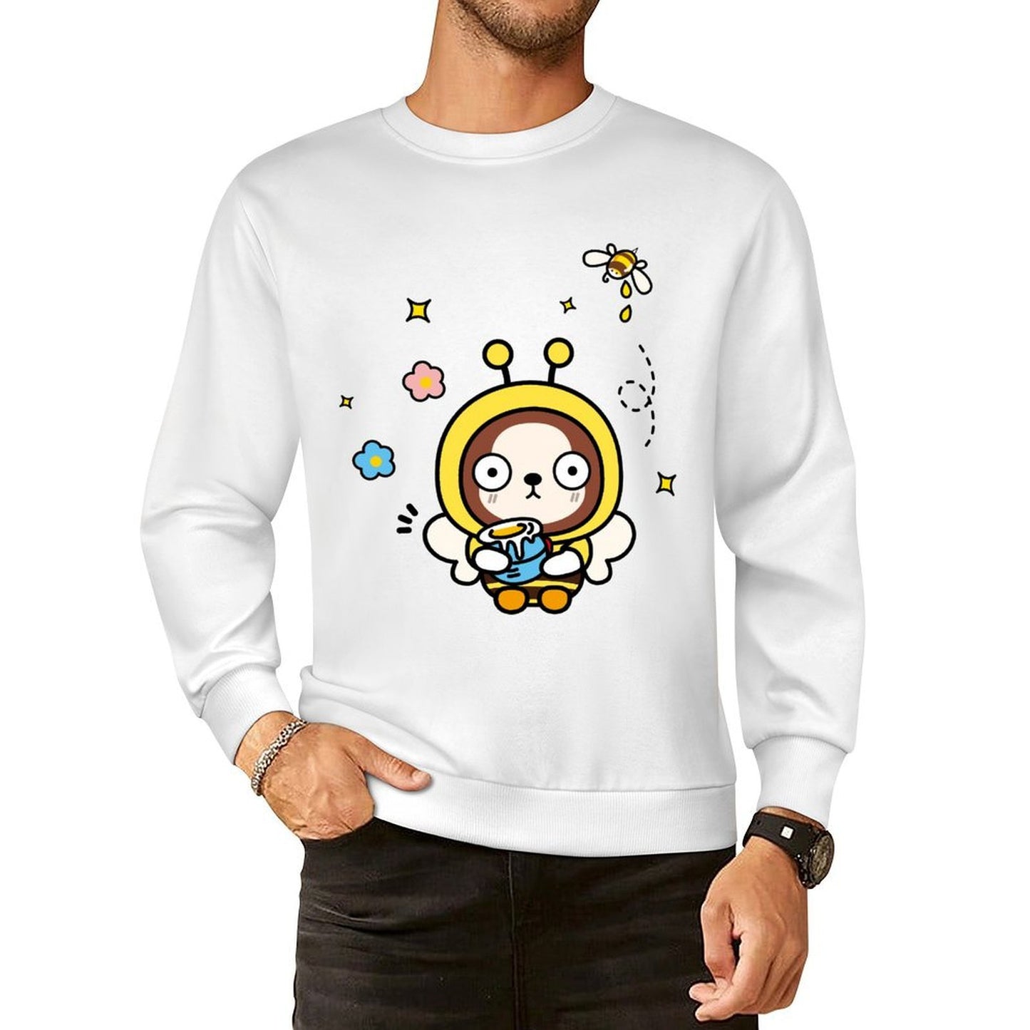 Front Patterned Long Sleeve TopClassicLine Printed