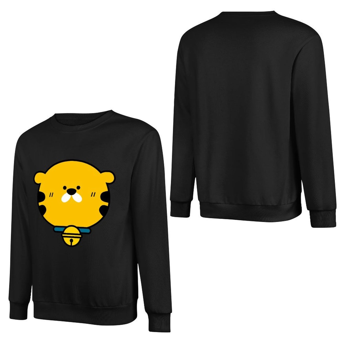 Front Patterned Long Sleeve TopCasual Smooth
