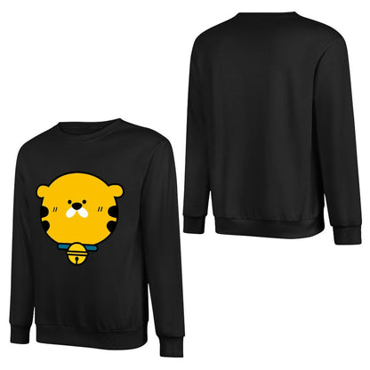 Front Patterned Long Sleeve TopCasual Smooth