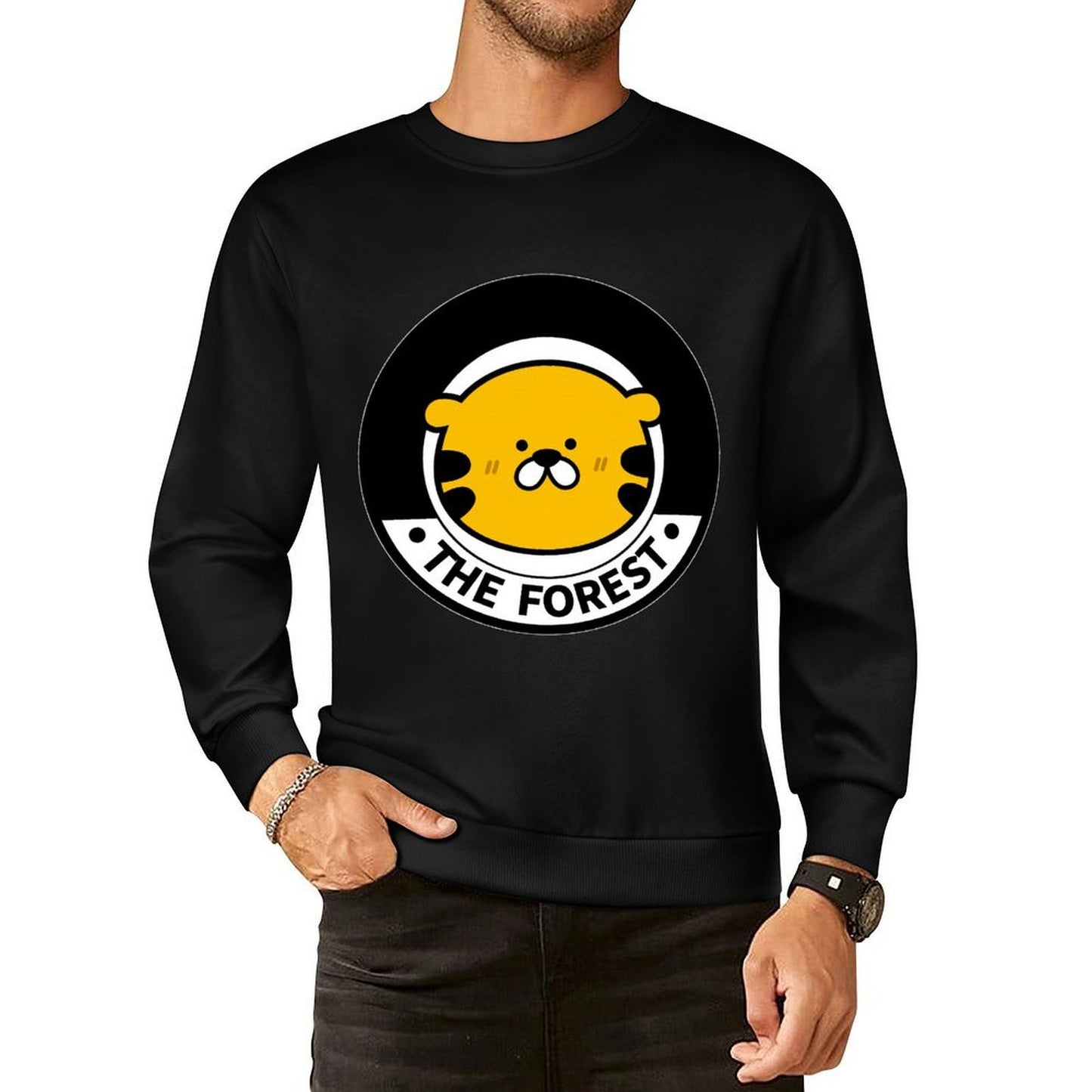 Front Patterned Long Sleeve Top100% Cotton ActiveWear