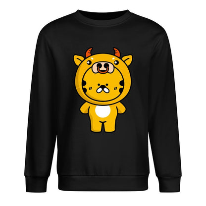 Front Patterned Long Sleeve TopFresh Smooth Feel