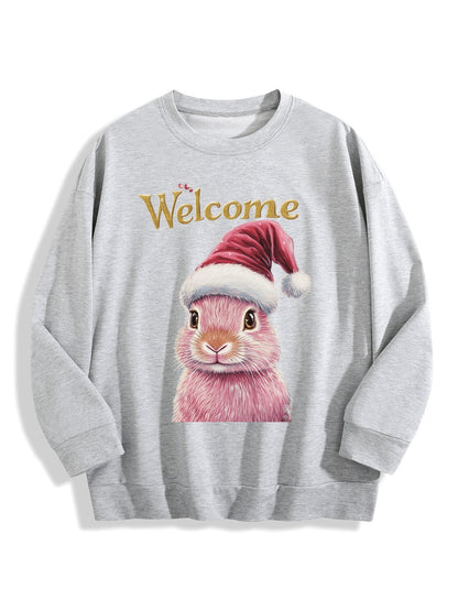 Customizable Christmas-themed bunny