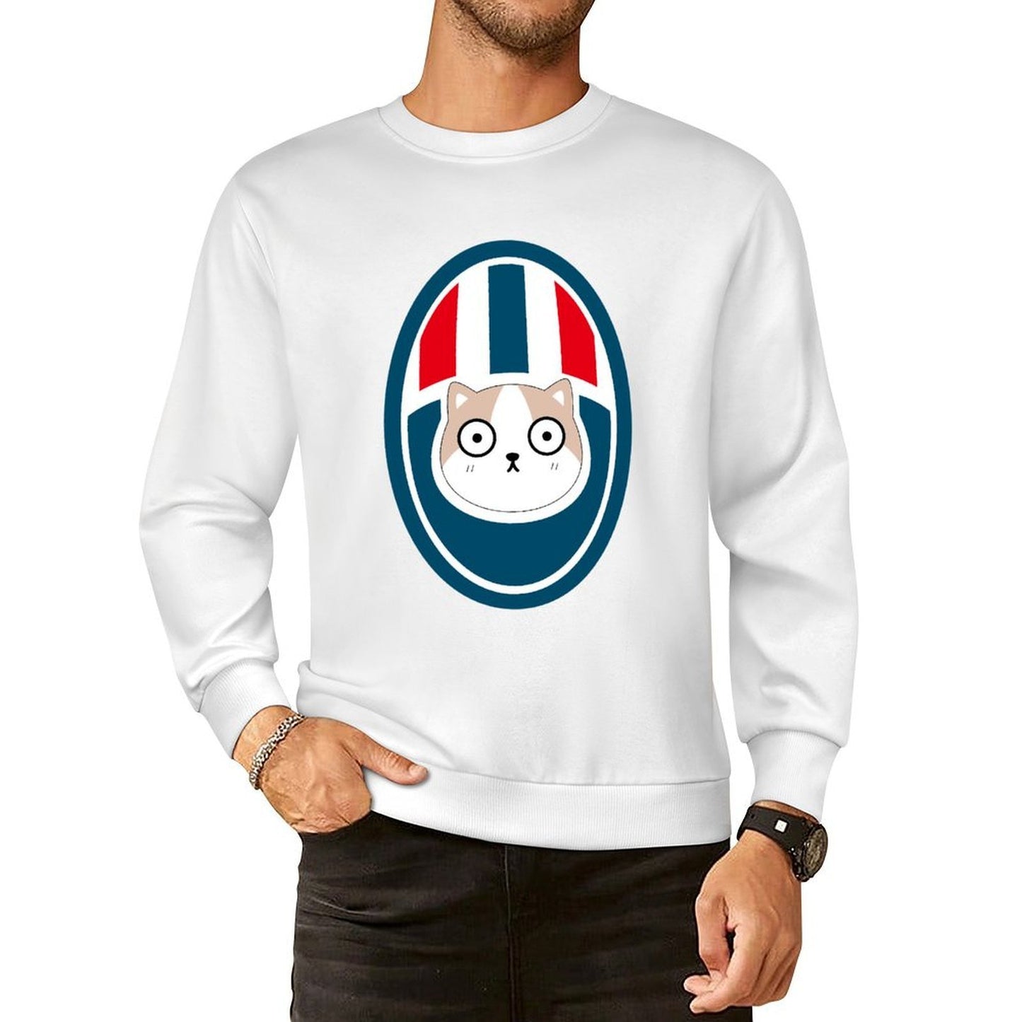 Front Patterned Long Sleeve TopAllSeason Breathable