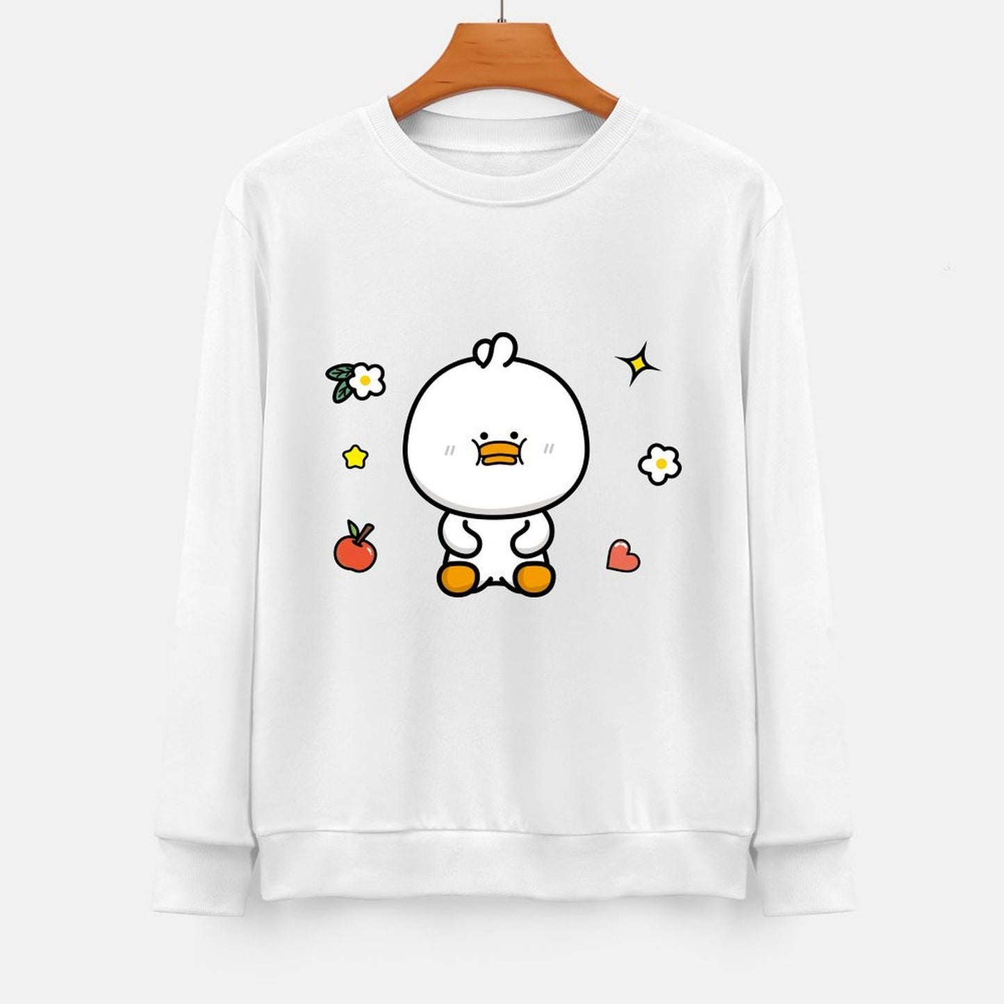 Front Patterned Long Sleeve TopCasual Fresh