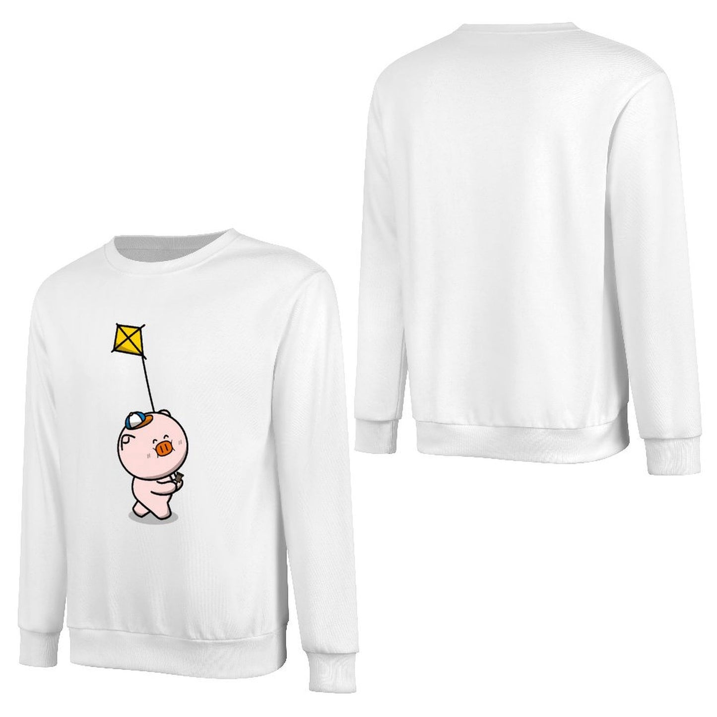 Front Patterned Long Sleeve TopAllSeason Fade-Resistant