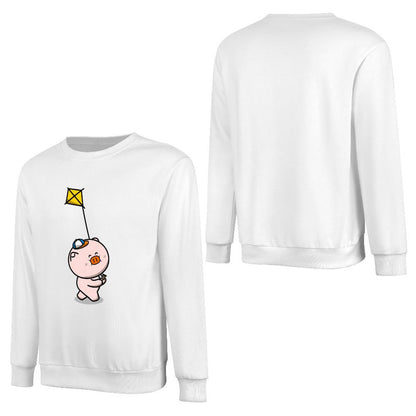 Front Patterned Long Sleeve TopAllSeason Fade-Resistant