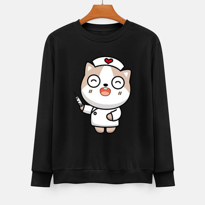  Front Patterned Long Sleeve TopRelaxed Colorfast