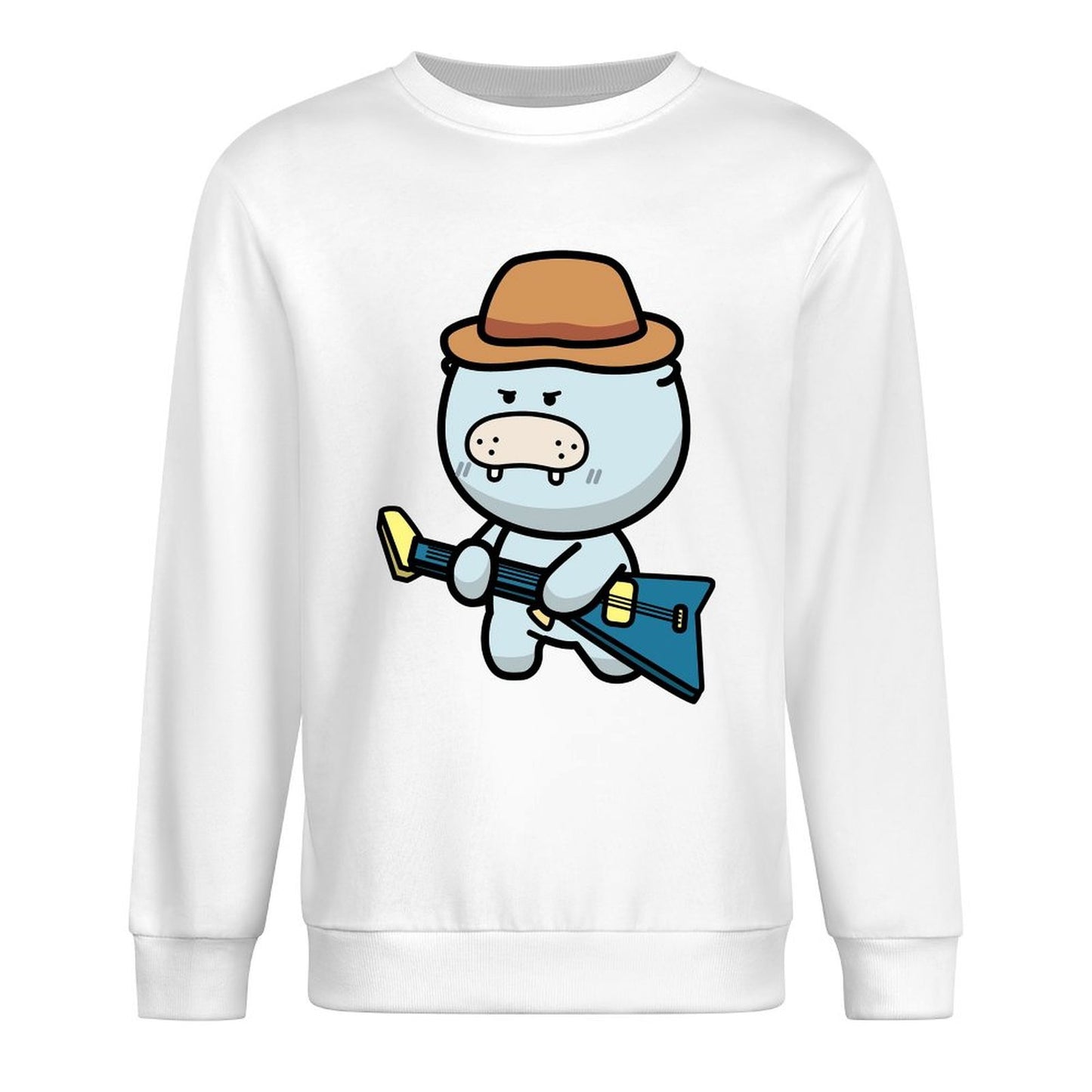 Front Patterned Long Sleeve TopPrinting Sharp