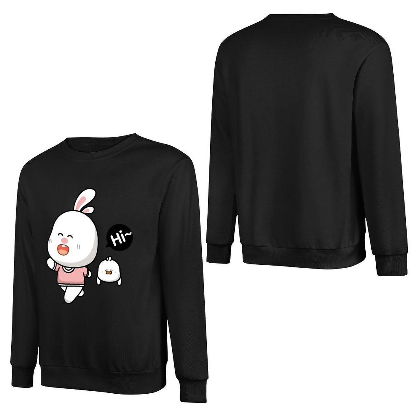 Front Patterned Long Sleeve TopFundraising Double-Stitched