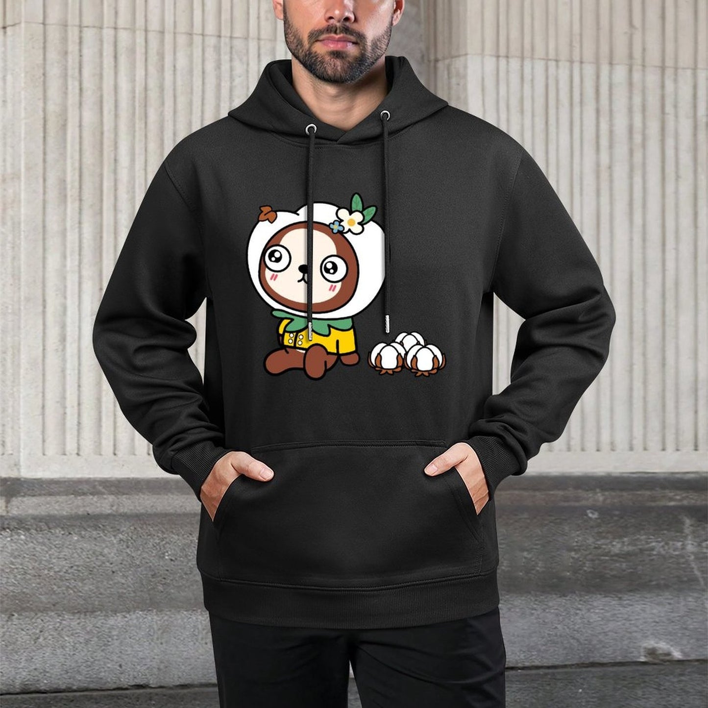 Seamless Double-Stitched Front Graphic Hoodies