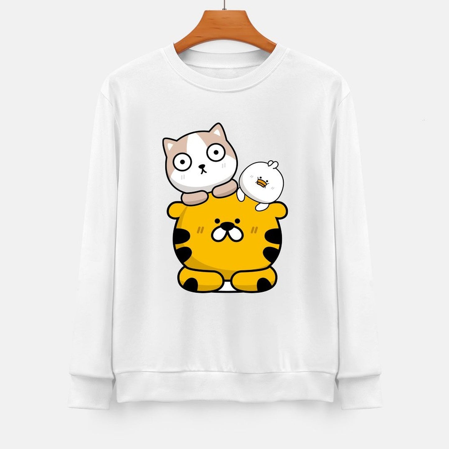 Front Patterned Long Sleeve TopSoftstyle Solid