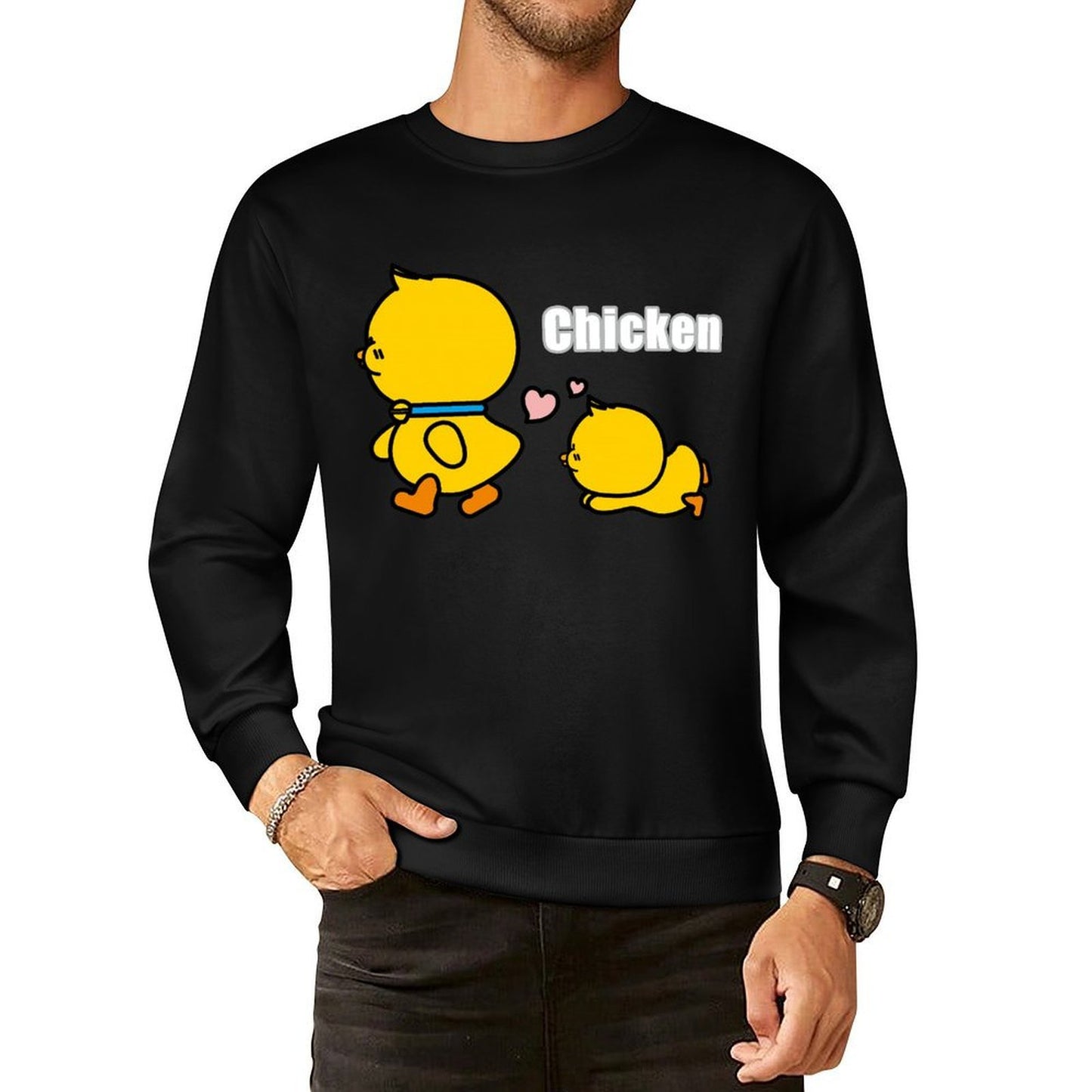 Front Patterned Long Sleeve TopSoft-Touch Eco-Conscious