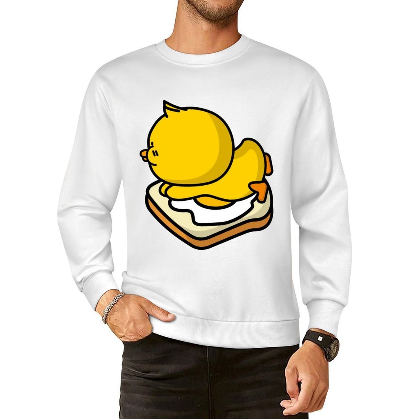 Front Patterned Long Sleeve TopRegularFit EssentialFit