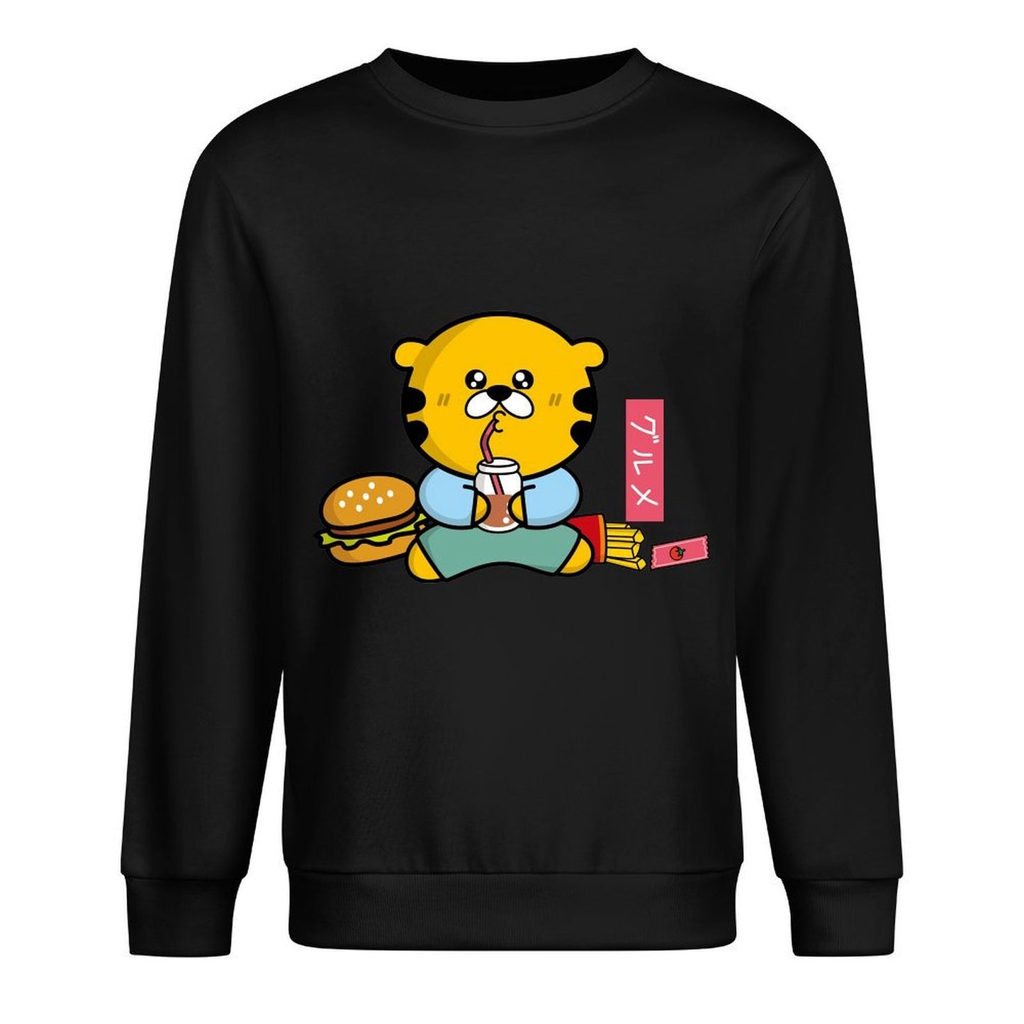 Front Patterned Long Sleeve TopCrisp Print Print-Ready