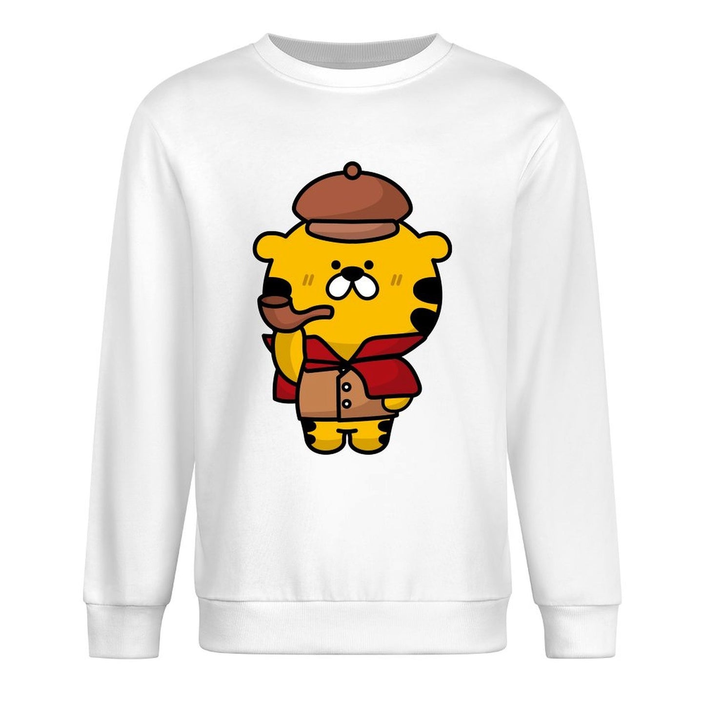 Front Patterned Long Sleeve TopStandard Midweight