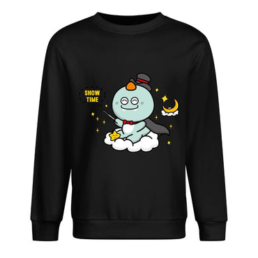 Front Patterned Long Sleeve TopVintage Batch-Printed