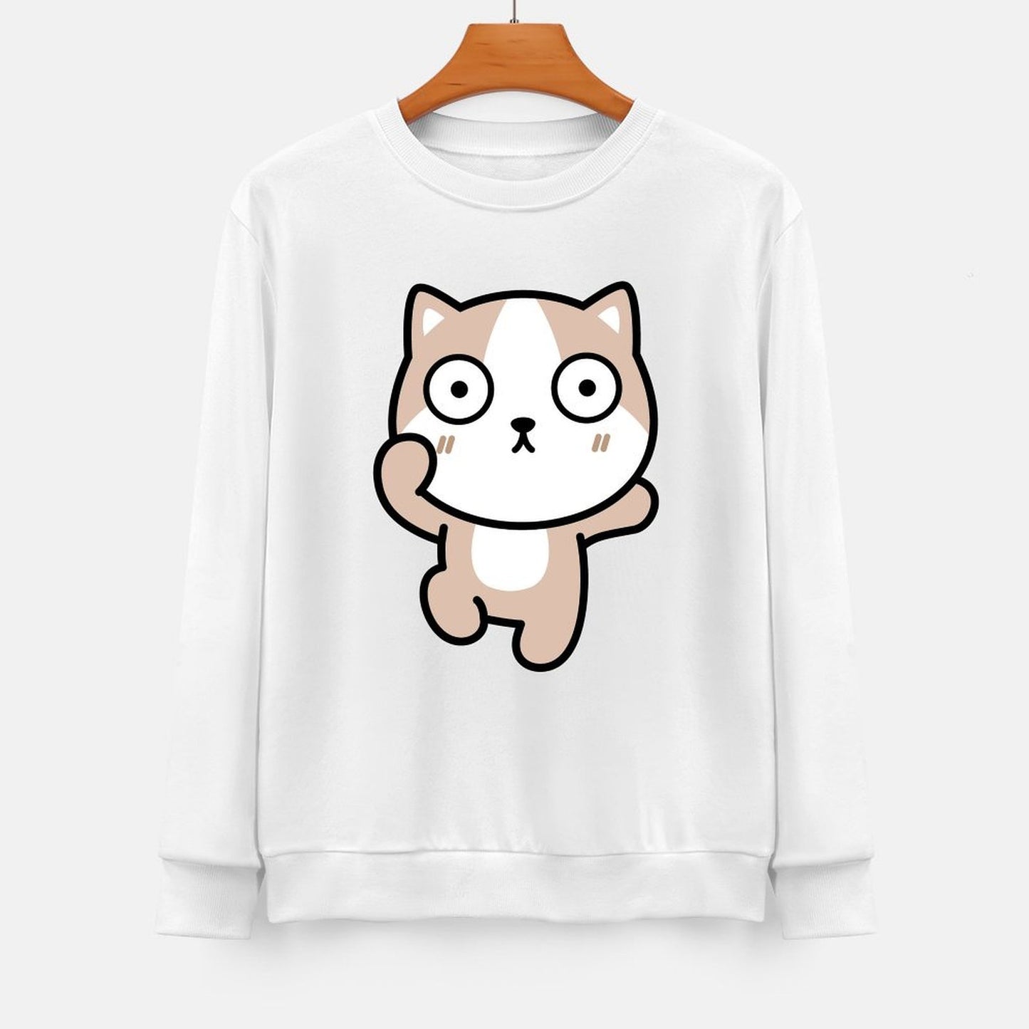 Front Patterned Long Sleeve TopWeekend LooseFit