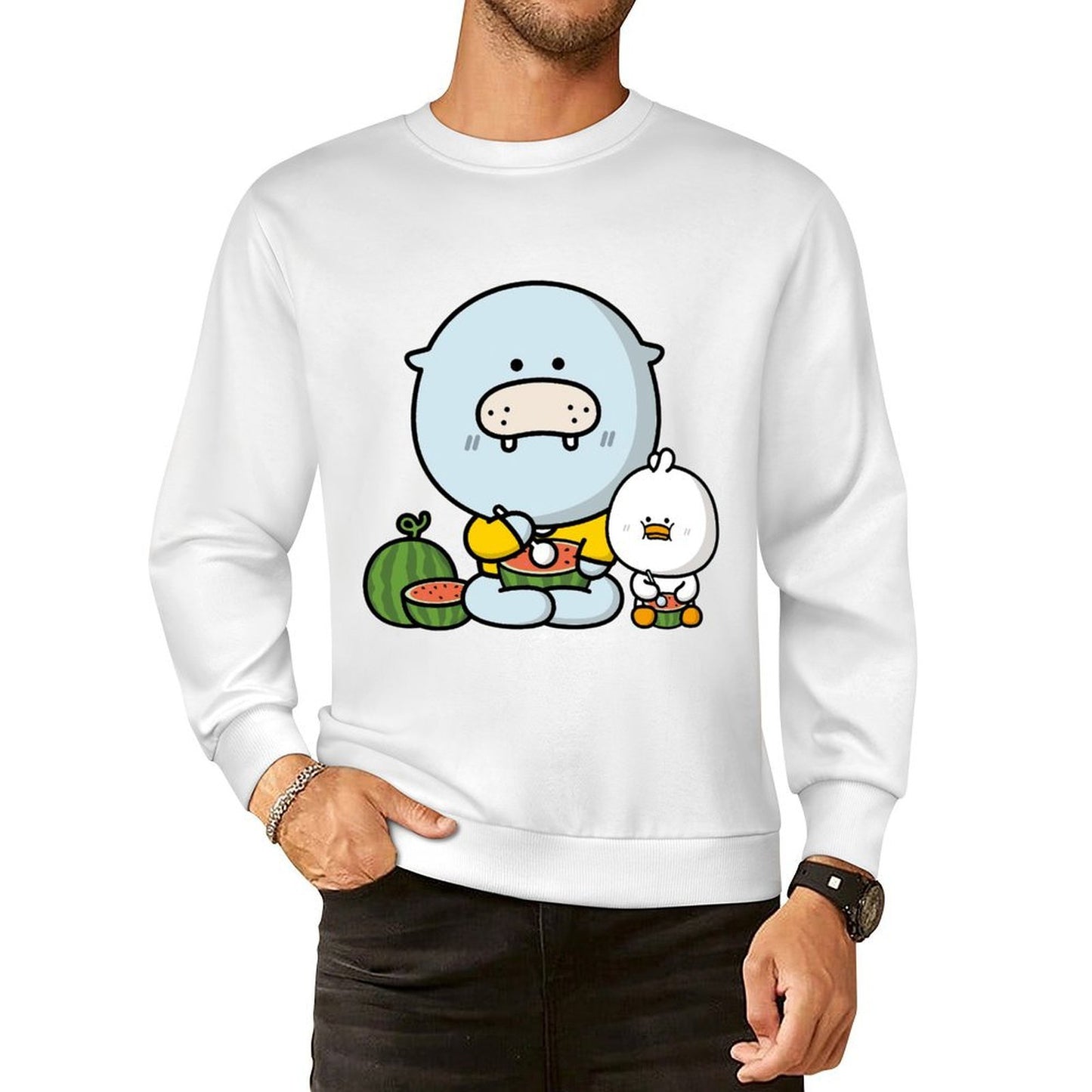 Front Patterned Long Sleeve TopRetro Fitted