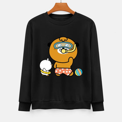  Front Patterned Long Sleeve TopIndoor Crisp Print