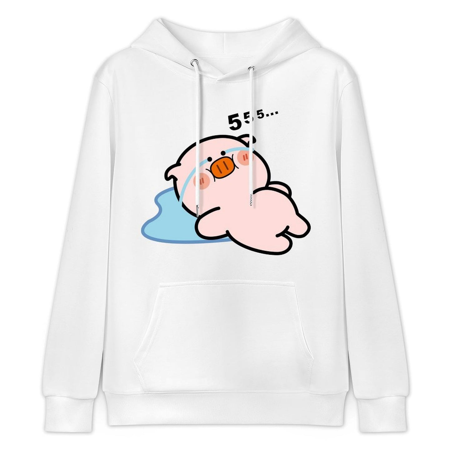 Crisp Print Minimalist Front Graphic Hoodies