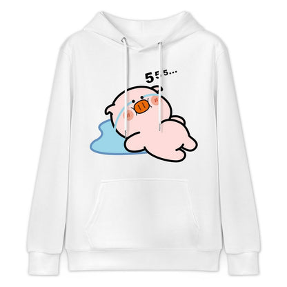 Crisp Print Minimalist Front Graphic Hoodies