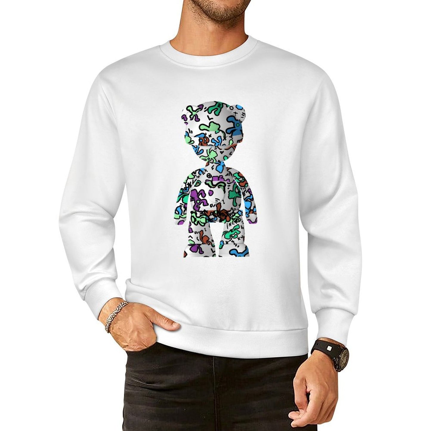 Long Sleeve With Front PatternHigh-Quality Batch-Printed