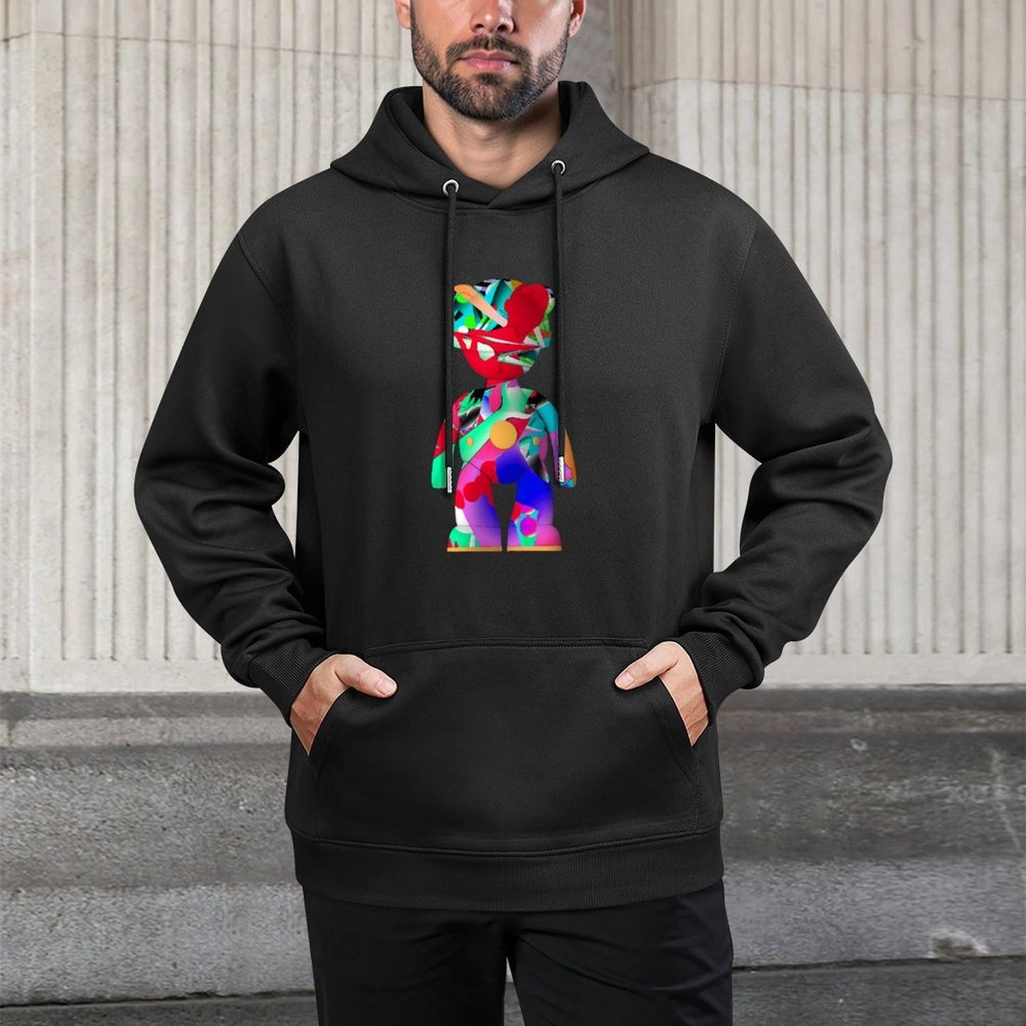 IPIB 250g Hooded Pocket Sweatshirt Front GraphicMen's Hooded  Sweatshirt6000110-6