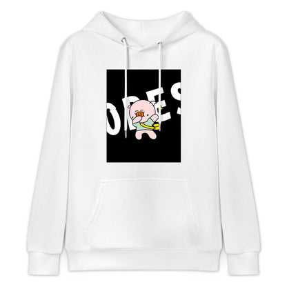 Easy-Care Sleek Front Graphic Hoodies