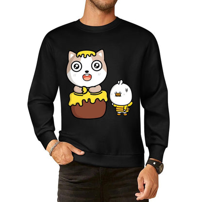 Front Patterned Long Sleeve TopRelaxed Fit Print-Ready