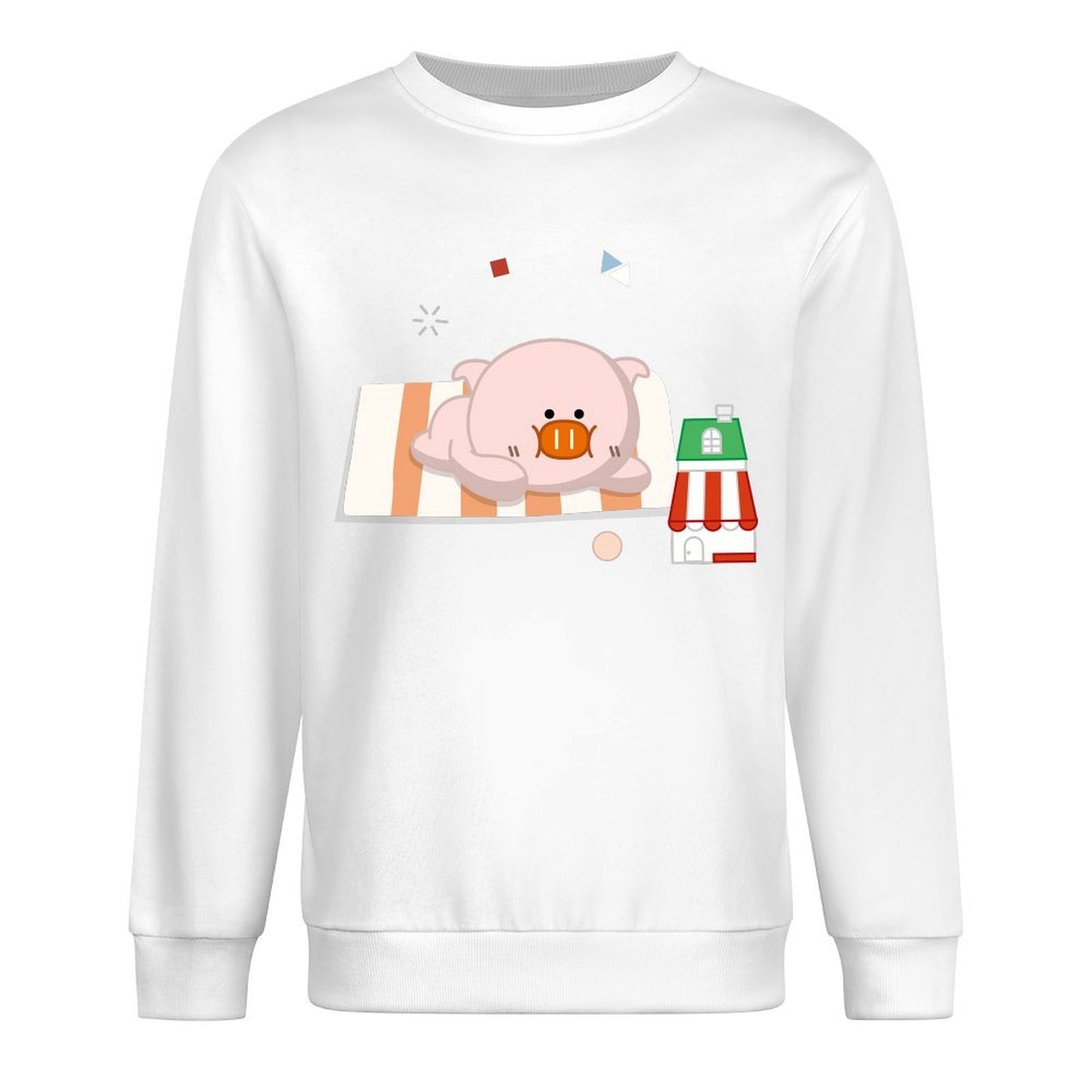 Front Patterned Long Sleeve TopModern Cotton