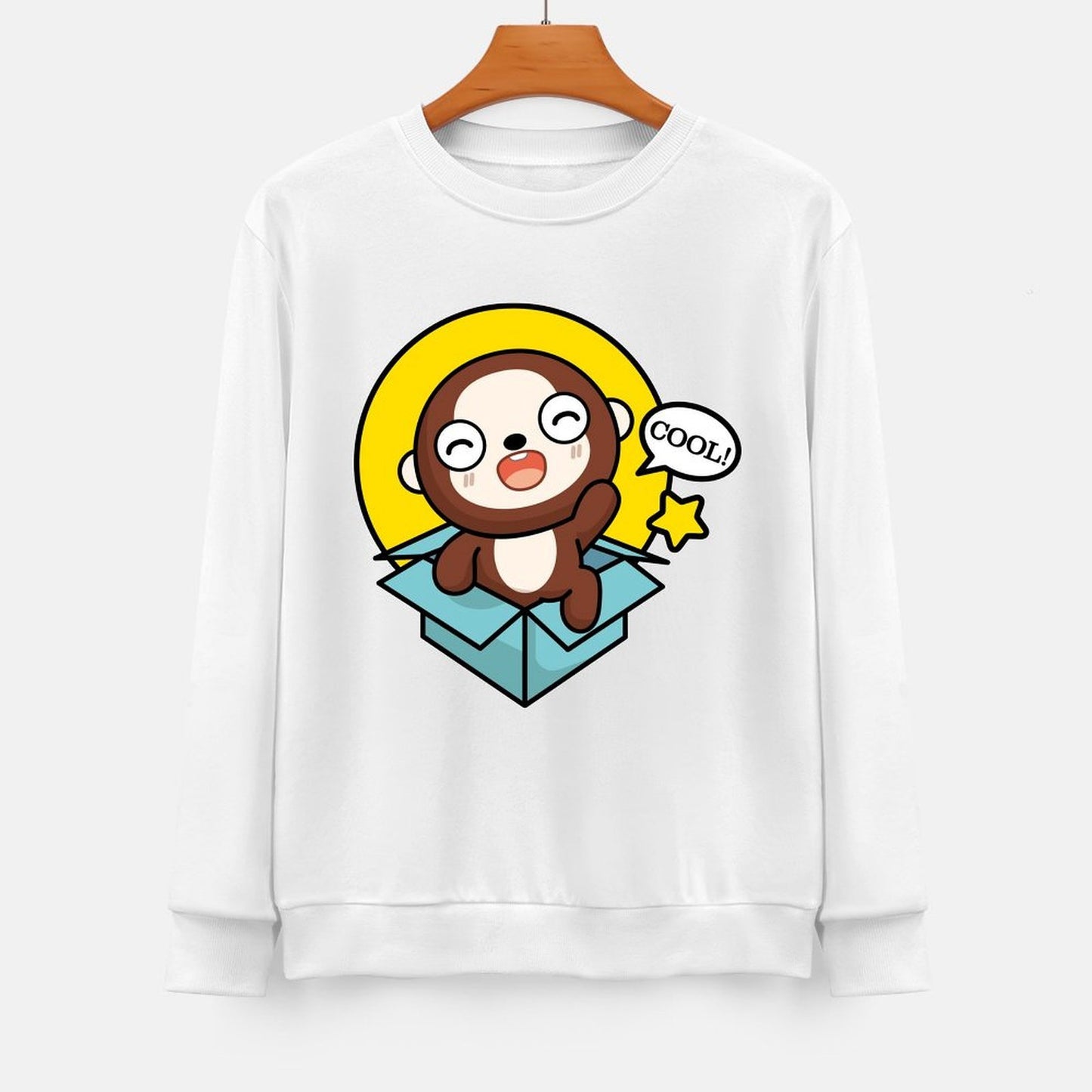 Front Patterned Long Sleeve TopSimple ClassicLine