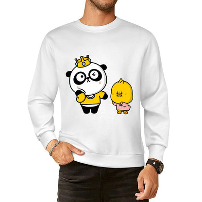 Front Patterned Long Sleeve TopCrewneck Smooth