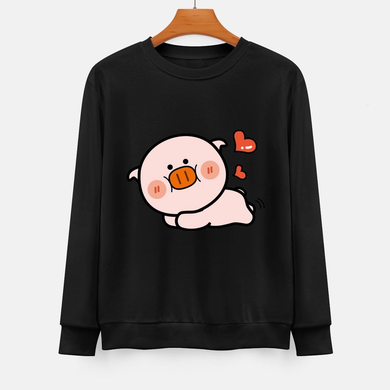  Front Patterned Long Sleeve TopIndoor Solid