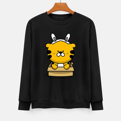  Front Patterned Long Sleeve TopStudio Crew Neck