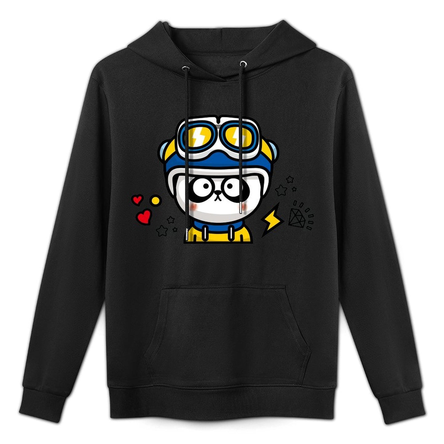 Comfort Solid Front Graphic Hoodies